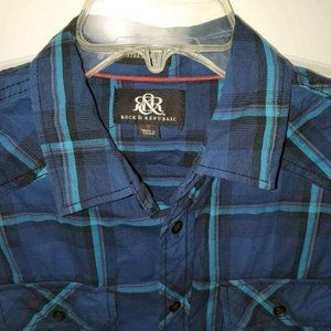 Rock & Republic plaid country shirt, Western, sz Small